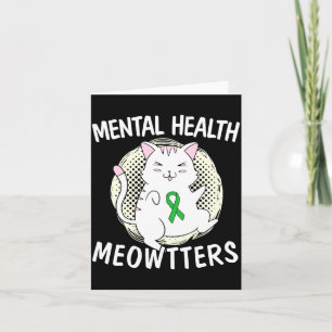 Tarjeta La salud mental de los hombres meowtters amante de