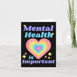 Tarjeta La Salud Mental Es Importante Conciencia Inspirado