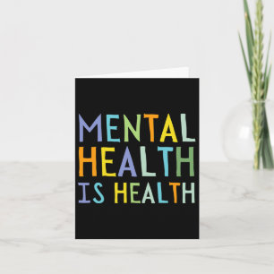 Tarjeta La salud mental es la atención de la salud mental