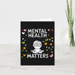 Tarjeta La Salud Mental Es Un Pegatina De Arte De Meditaci