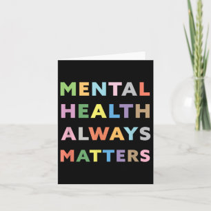 Tarjeta La Salud Mental Siempre Es Terapia De Sensibilizac