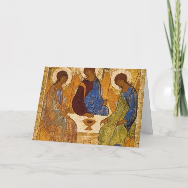 Tarjeta La Santísima Trinidad De Andrei Rublev (Anverso)