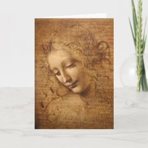 Tarjeta La Scapigliata de Leonardo da Vinci, Cabeza de una
