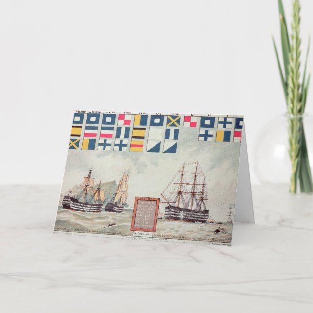 Tarjeta La señal de Nelson en Trafalgar (Anverso)