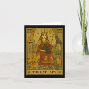 Tarjeta La Señora de los Gatos Tarot Amante de Animales Ma
