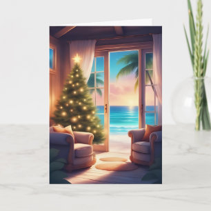 Tarjeta La serenidad de los Navidades costeros