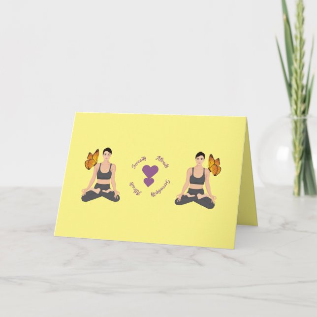 Tarjeta La serenidad, la serenidad, el amor al yoga person (Anverso)