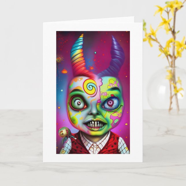 Tarjeta La serie de pesadillas del diablo Ricaso (flor amarilla)