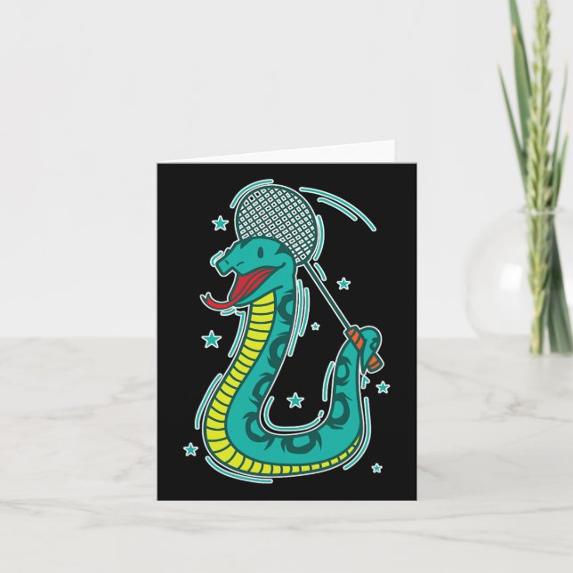 Tarjeta La serpiente toca Badminton (Anverso)