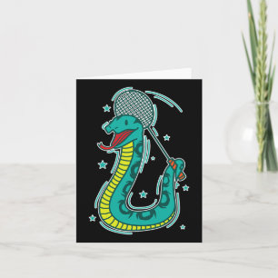 Tarjeta La serpiente toca Badminton