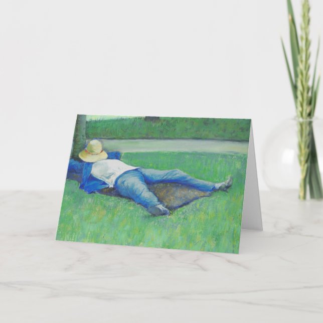 Tarjeta La Siesta (de Gustave Caillebotte) (Anverso)
