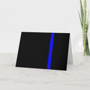 Tarjeta La simbólica delgada línea azul vertical