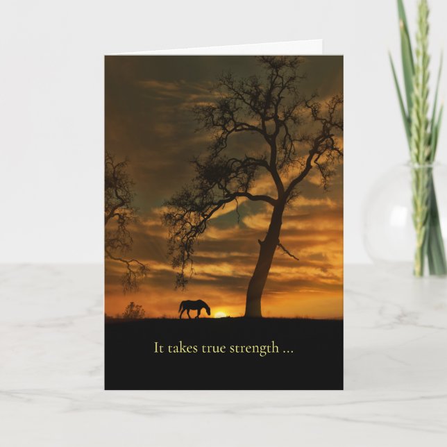 Tarjeta La simpatía de los caballos con la caída del cabal (Anverso)