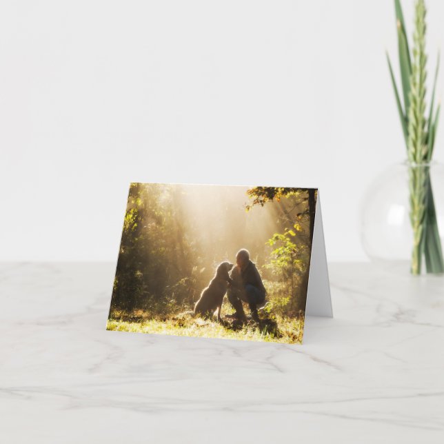 Tarjeta La simpatía del mejor amigo del hombre (Anverso)