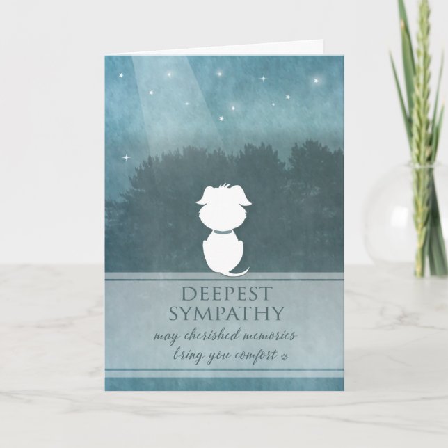 Tarjeta La simpatía del perro por los Recuerdos Verde azul (Anverso)