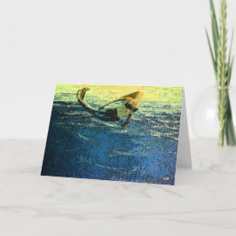 Tarjeta La sirena saluda al amanecer