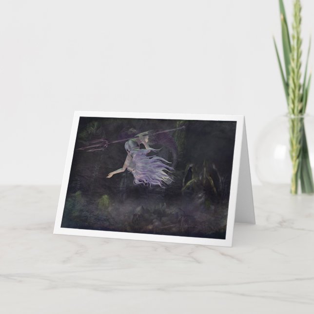 Tarjeta La sirena ve un notecard de Kraken del bebé (Anverso)