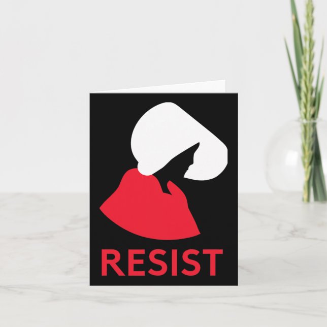 Tarjeta La sirvienta resiste la protesta feminista (Anverso)