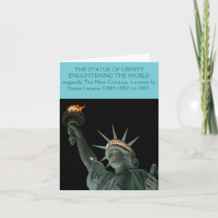 TARJETA LA SITUACIÓN DE LA LIBERTAD QUE ILUMINA EL MUNDO