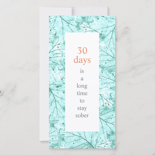 Tarjeta La Sobriedad Cumpleaños Un Largo Tiempo para Ser S (Anverso)