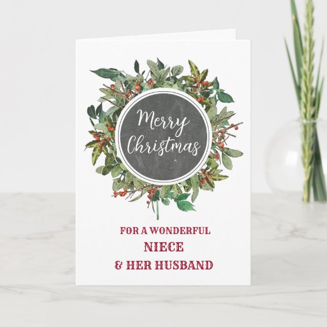 Tarjeta La sobrina rusa y su marido Feliz Navidad (Anverso)