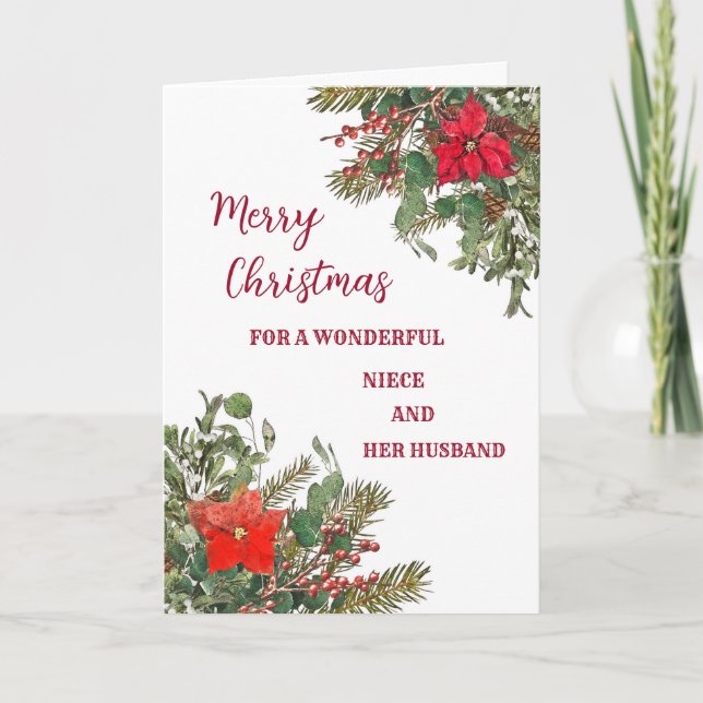 Tarjeta La sobrina rusa y su marido Feliz Navidad (Anverso)