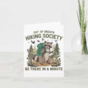Tarjeta La Sociedad De Senderismo Raccoon Senderismo Graci