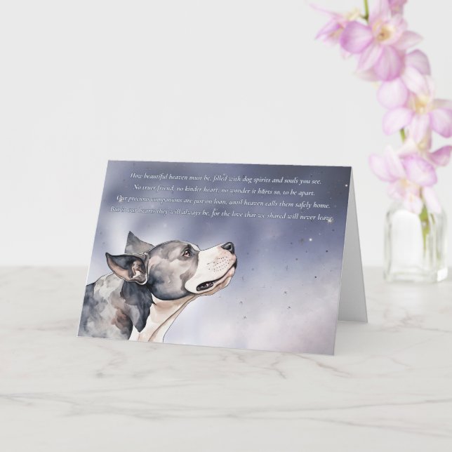 Tarjeta La solidaridad de Dog Memorial Condolencias por la (Orquídea)