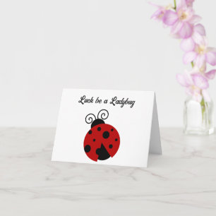 Tarjeta La suerte de ser un diseño de insectos de Personal