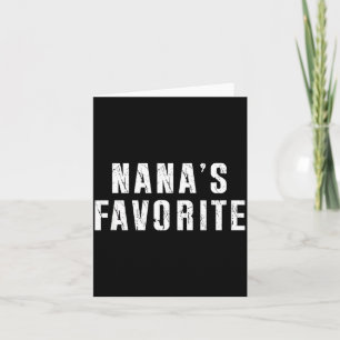 Tarjeta La T Favorita de Nana Abuela Divertida Abuelo Gran