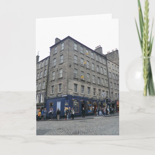 Tarjeta La taberna final del mundo de Edimburgo (Anverso)