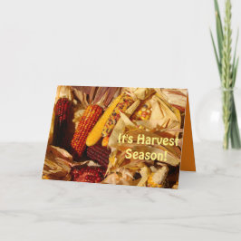 Tarjeta La temporada de cosecha, el saludo de la escena de