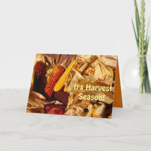 Tarjeta La temporada de cosecha, el saludo de la escena de