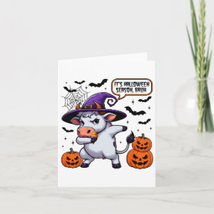 Tarjeta La temporada de Halloween Bruh Cow Moo Spooky Se