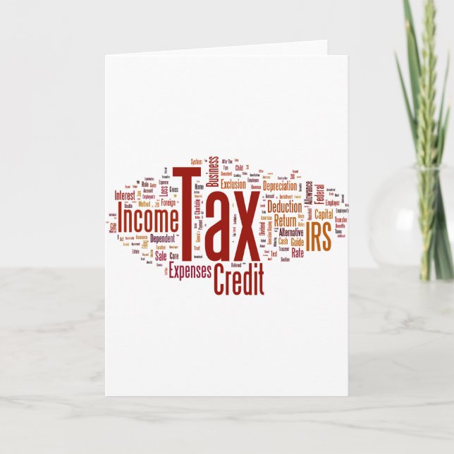 Tarjeta La temporada de impuestos está aquí (Anverso)