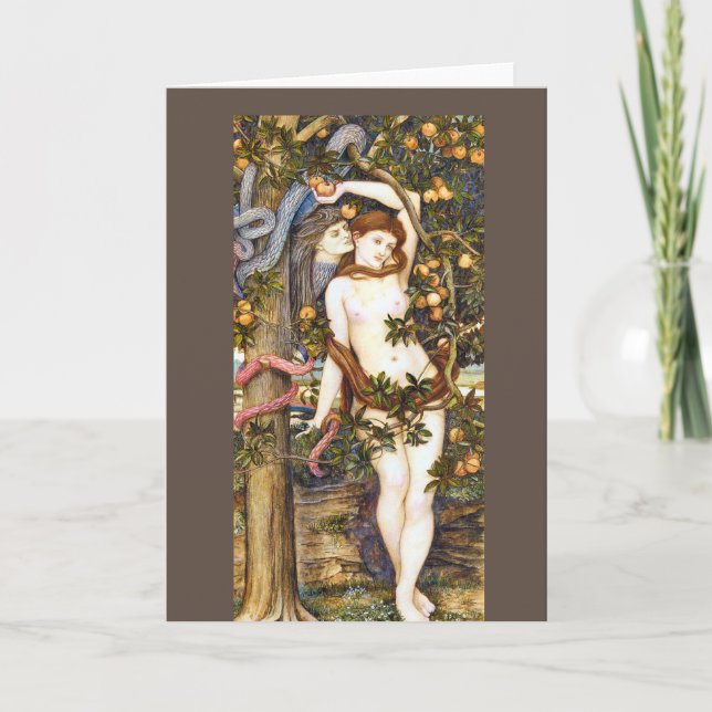 Tarjeta La tentación de Eva John Roddam Spencer Stanhope (Anverso)