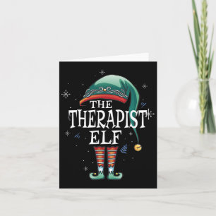 Tarjeta La Terapia Elf Xmas Que Coincide Con La Familia El