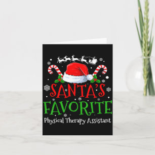 Tarjeta La Terapia Física Favorita de Santa Navidad Instan
