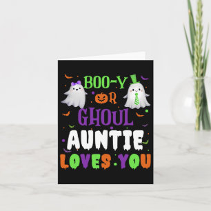 Tarjeta La tía Boo-Y O Ghoul Te Ama Por Halloween Hombres