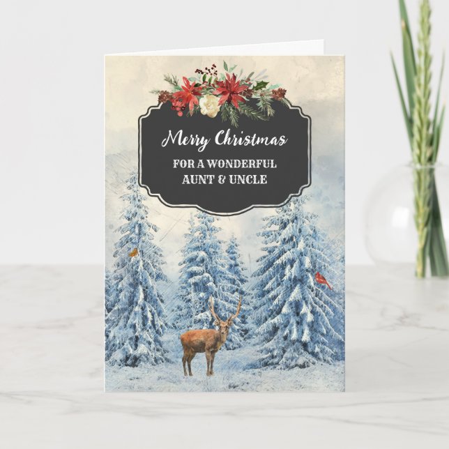 Tarjeta La tía del bosque y la Navidad del tío Merry (Anverso)
