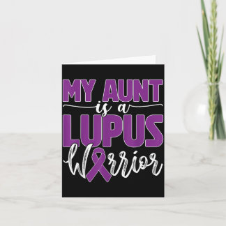 Tarjeta La tía es una guerrera del lupus, familia de apoyo