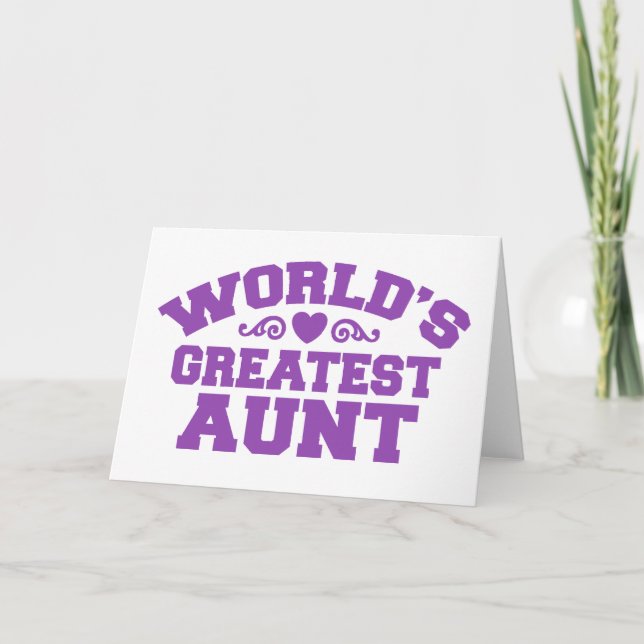 Tarjeta La tía más grande del mundo (Anverso)