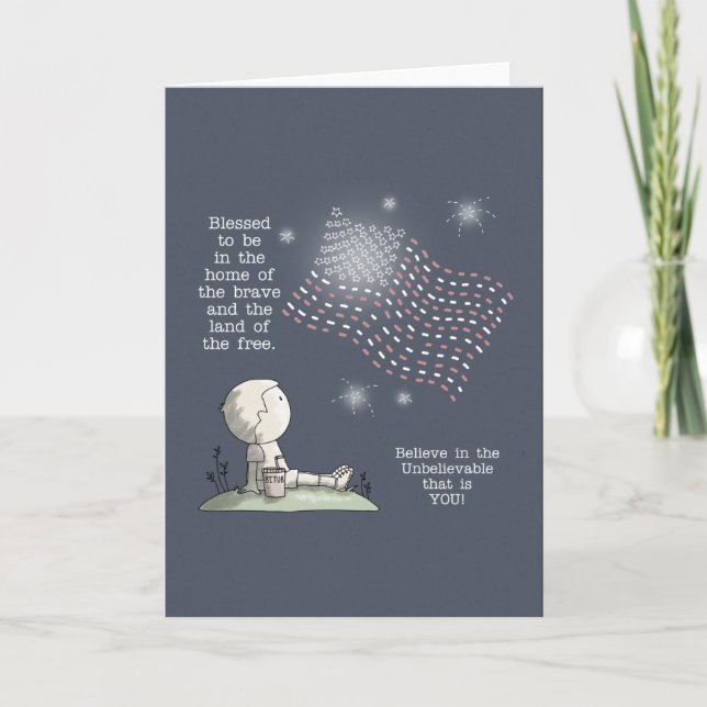 Tarjeta La tierra de los libres (Anverso)