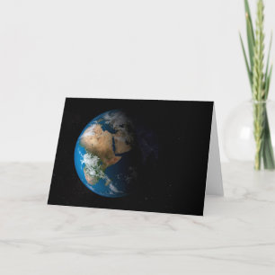 Tarjeta La Tierra Llena Mostrando Nubes Simuladas Sobre Áf