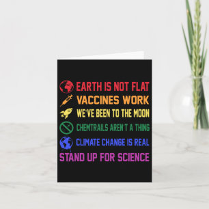 Tarjeta La Tierra No Es Plana Las Vacunas Funcionan Cambio