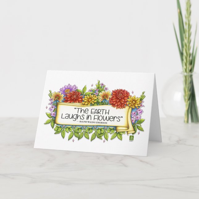 Tarjeta La Tierra Rie En Flores (Anverso)