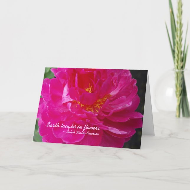 Tarjeta La tierra ríe en las flores Notecard (Anverso)