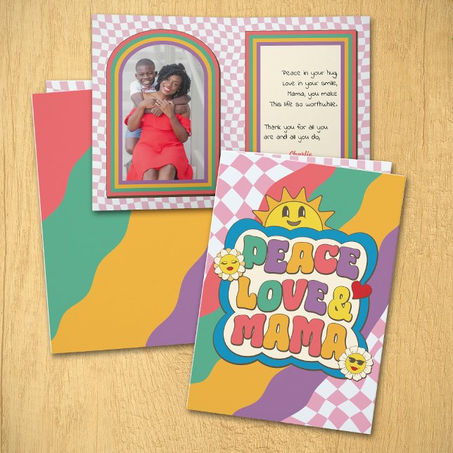 Tarjeta La tipografía graciosa retro Groovy fotografía del (Subido por el creador)