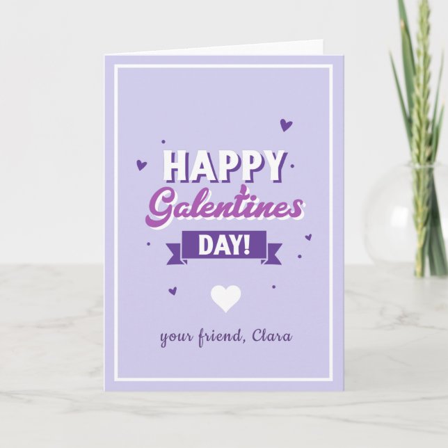 Tarjeta La tipografía moderna El amigo de Galentine en el  (Anverso)