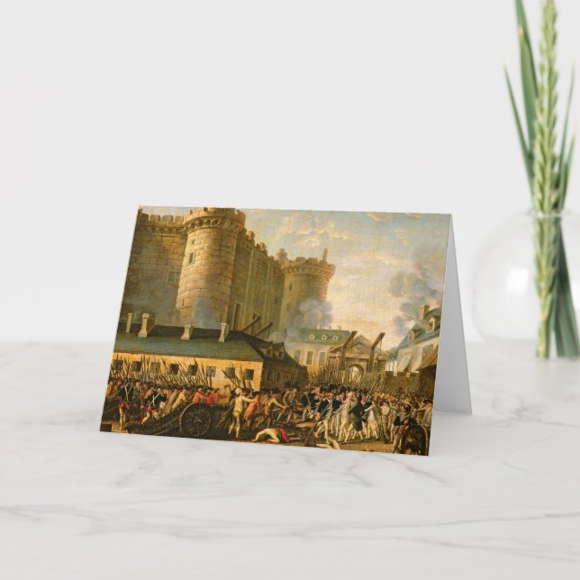 Tarjeta La toma de la Bastilla, 14 de julio de 1789 (Anverso)